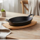 Iron Pan with Wooden Stand